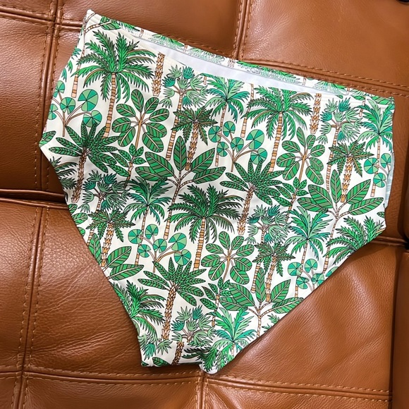 NWT Boden swim Corsica palm forest bikini 👙 bottom. Sz 4.Green/ ivory. D23 - Picture 4 of 5